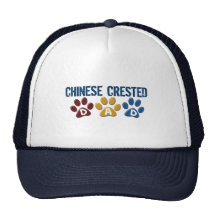 CHINESE CRESTED Dad Paw Print 1 Trucker Hats
