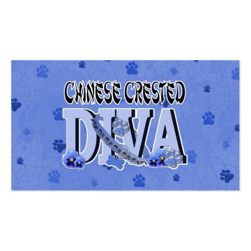 Chinese Crested DIVA Business Cards (back side)