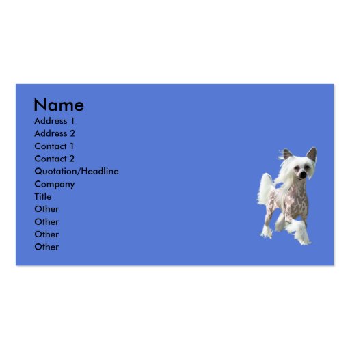 Chinese Crested DIVA Business Cards