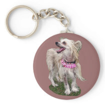 Chinese Crested Dog keychains