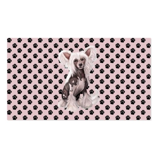 Chinese Crested Hairless Sit Business Cards (back side)