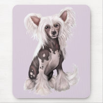 Chinese Crested Hairless Sit Mousepads