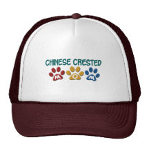 CHINESE CRESTED Mom Paw Print 1 Hats
