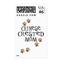 Chinese Crested Mom Postage Stamp