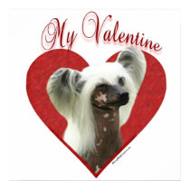 Chinese Crested My Valentine Poster posters