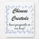 Chinese Crested Pawprints mousepads by GreyWolfCreation Chinese Crested Pawprints mousepads