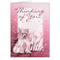 Chinese Crested Pink cards