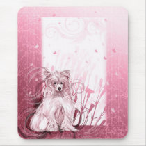 Chinese Crested Pink mousepads