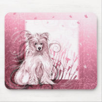 Chinese Crested Pink mousepads