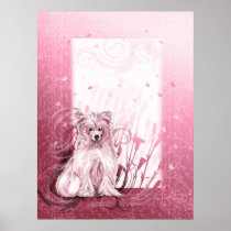 Chinese Crested Pink posters