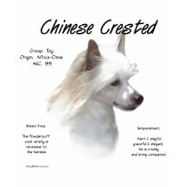 Chinese Crested (powderpuff) History Design t-shirts