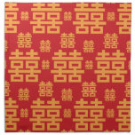 Chinese Double Happiness Good Fortune Wedding Napkins
