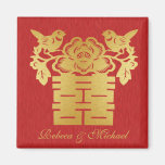 Chinese Double Happiness "Love Birds" Magnet