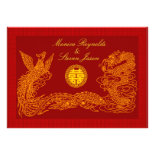 Chinese double happiness RSVP red wedding invitati Announcement