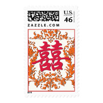Chinese double happiness stamp