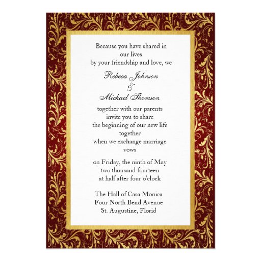 Chinese Double Happiness Wedding Invitation
