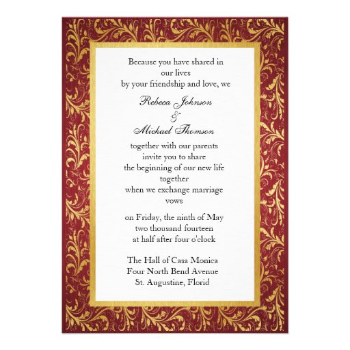Chinese Double Happiness Wedding Invitation