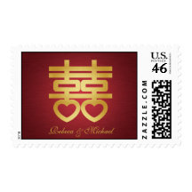 Chinese Double Happiness Wedding Postage