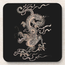 Chinese Dragon Beverage Coasters