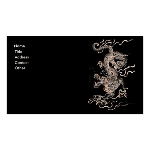 Chinese Dragon Business Card Templates