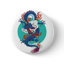 Chinese dragon with flames.