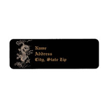 Chinese Dragon Custom Return Address Label
