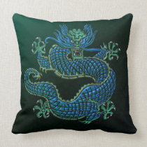 Chinese Dragon Ornament Throw Pillows