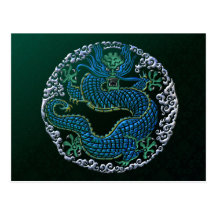 Chinese Dragon Ornament Post Card