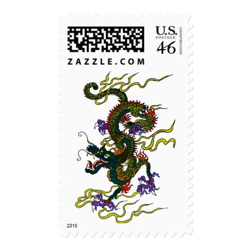 Chinese Dragon Postage Stamp stamp