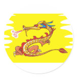 Chinese Dragon Round Stickers