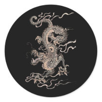Chinese Dragon Round Sticker