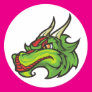 Chinese Dragon Round Sticker Chinese Dragon Round Sticker