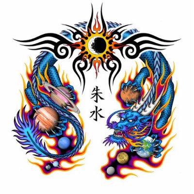 chinese dragon tattoo. chinese dragon tattoo photo
