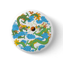 Chinese Dragon Yin Yang Pin