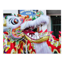 Chinese Dragons Flat Stanley Postcard
