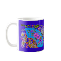Chinese Fan Blue Mug