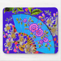 Chinese Fan Blue Template Products mousepads