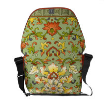 Chinese Floral Jade Asian Flair Courier Bags