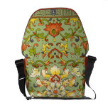 Chinese Floral Jade Asian Flair rickshaw messenger bags