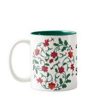 chinese floral mug
