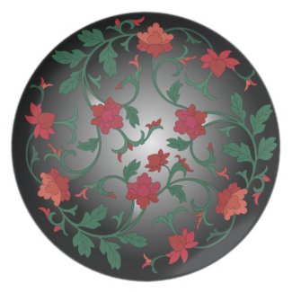 chinese floral plate