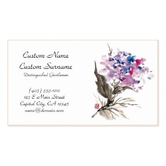 chinese flower template business card