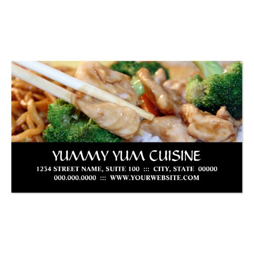 Chinese Food Business Cards