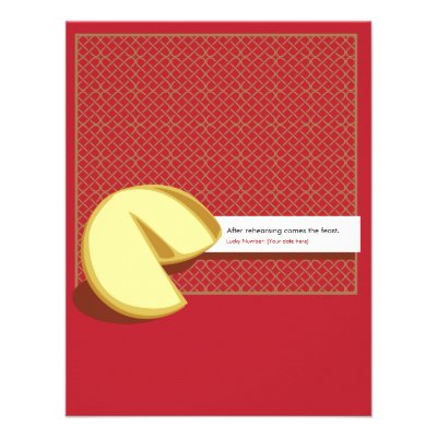 Chinese Fortune Cookie Rehearsal Invitation
