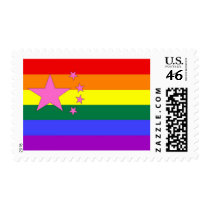 Chinese GLBT Pride Flag postage