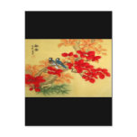 Chinese Gold and Red Floral Postcards