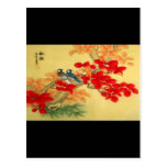 Chinese Gold and Red Floral Postcards