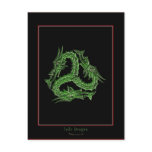 CHINESE GREEN DRAGON Design Post Card