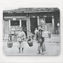 Chinese Hawkers, c.1870 (b/w photo) Mousepad