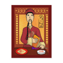Chinese Kitchen God Postcard by elledeegee Chinese Kitchen God Postcard